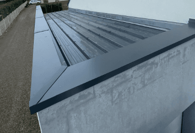 Couvertine aluminium pliée, angle à 90°